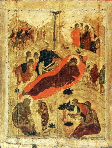«Рождество Христово», XV век. Андрей Рублев
